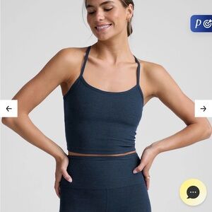 Beyond Yoga Slim Spacedye Crop Raceback- Size M NWOT in Navy